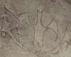 The Island consists of limestone rock shelters with Charcoal drawings in the center of the Island. Engravings from animals, people, and fantastic crea